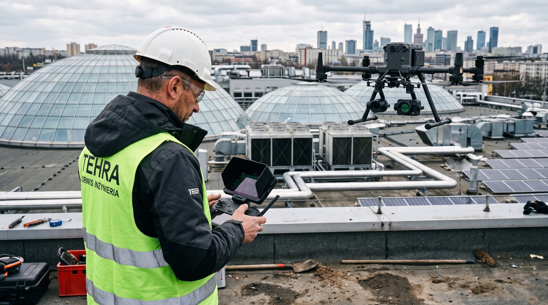 Inspekcja dronem z termowizją